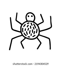 Doodle cute spider illustration. Vector hand drawn spider illustration