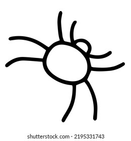 Doodle cute spider illustration. Vector hand drawn spider illustration