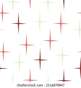 Patrón sin inconvenientes de Doodle Cute Star. Elementos de doodle dibujados a mano en la marina, tonos suaves rosados y púrpura sobre fondo blanco. Papel tapiz de las estrellas festivas.