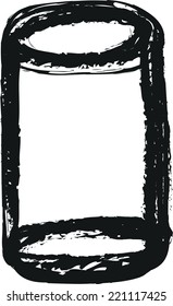 doodle cylinder vector