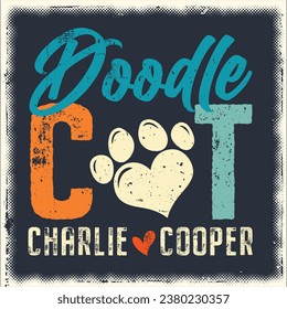 Doodle Dad, Doodle Shirt, Cat Dad Shirt, Personalized Cat Dad Shirt with Cat Names, Golden Doodle Gifts, Goldendoodle Shirt, Fathers Day Tee