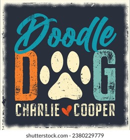 Doodle Dad, Doodle Shirt, Dog Dad Shirt, Personalized Dog Dad Shirt with Dog Names, Golden Doodle Gifts, Goldendoodle Shirt, Fathers Day Tee