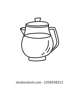 Ilustración del decantador de Doodle con bebida dentro del vector