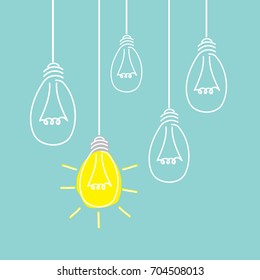 Doodle decoration lamp with blue background