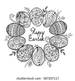 Download Easter Bunny Coloring Page Images Stock Photos Vectors Shutterstock