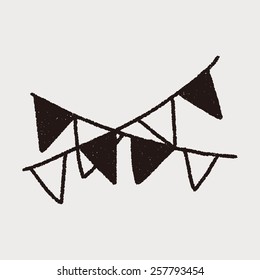 doodle decorative flag