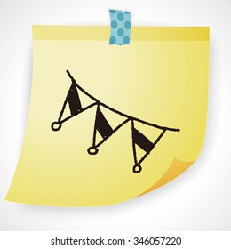 doodle decorative flag