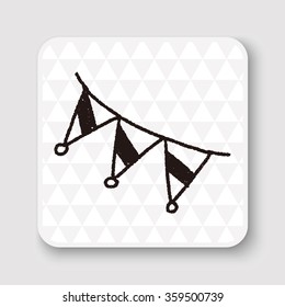 doodle decorative flag