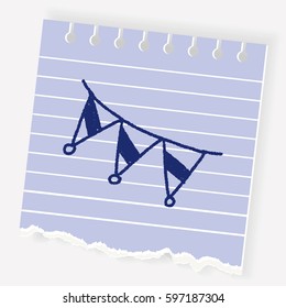 doodle decorative flag