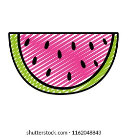 doodle delicious slice watermelon fruit nutrition