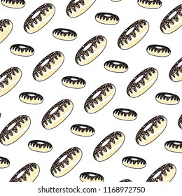 doodle delicious sweet donut snack background