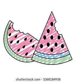 doodle delicious watermelon slices organic fruit