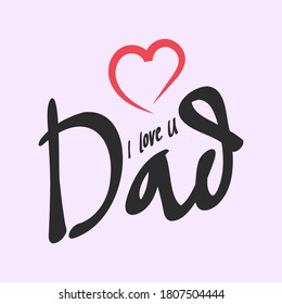 Doodle Design for celebrating Happy fathers day. Template for greeting card, Banner, flyer, invitation, congratulation, poster design. Vector illustration.