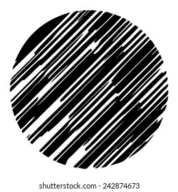 doodle design in circle shaped on white background
