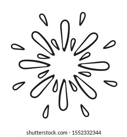 doodle design element, starburst doodle ,sparkling doodle,firework doodle.cartoon style vector