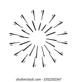 doodle design element, starburst doodle ,sparkling doodle,firework doodle.cartoon style vector