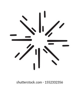 doodle design element, starburst doodle ,sparkling doodle,firework doodle.cartoon style vector