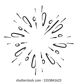doodle design element, starburst doodle ,sparkling doodle,firework doodle isolated on white background