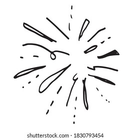 doodle design element, starburst doodle ,sparkling doodle,firework doodle.