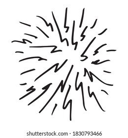 doodle design element, starburst doodle ,sparkling doodle,firework doodle.