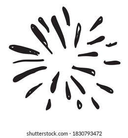 doodle design element, starburst doodle ,sparkling doodle,firework doodle.