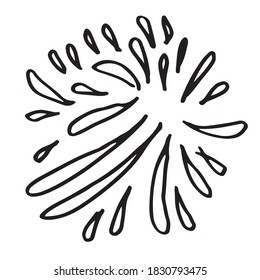doodle design element, starburst doodle ,sparkling doodle,firework doodle.
