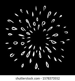 doodle design element, starburst doodle vector illustration 