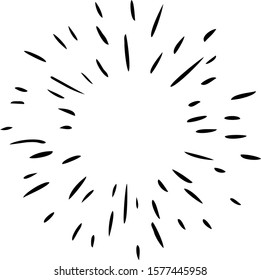 doodle design element, sunburst doodle vector illustration , Hand drawn cartoon firework explosion.starburst doodle illustration 