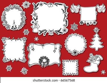 Doodle design elements, Christmas