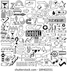 Doodle design elements. Vector illustration.