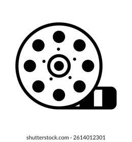 Doodle design icon of movie roll, ready To use