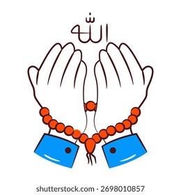doodle design icon of praying hands