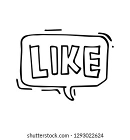 Doodle design Speech bubbles Like