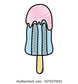 doodle dessert lolly ice with sweet cream
