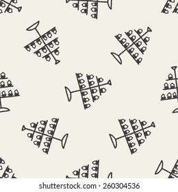 doodle dessert seamless pattern background