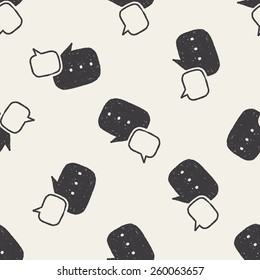 Doodle Dialog seamless pattern background