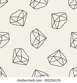 doodle diamond seamless pattern background