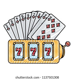 doodle diamonds cards and casino slot machine