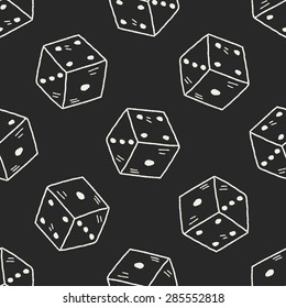 Doodle Dice seamless pattern background