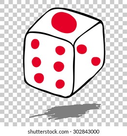 Doodle Dice, at transparent effect background
