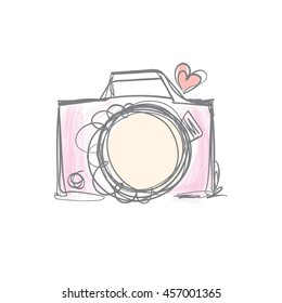 doodle digital camera illustration