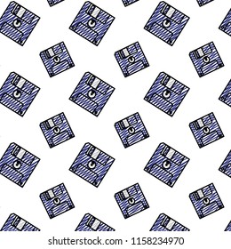 doodle diskette retro computer media background