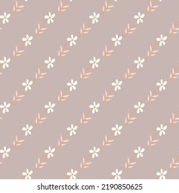 Flores de garrapatas sin fisuras. Impresión de camomila. Ornamento floral. Bonito fondo botánico. Diseño para tela, impresión textil, superficie, envoltura, cubierta. Ilustración del vector