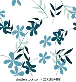Flores de garrapatas sin fisuras. Impresión de camomila. Ornamento floral. Bonito fondo botánico. Diseño para tela, impresión textil, superficie, envoltura, cubierta. Ilustración del vector