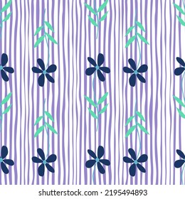 Flores de garrapatas sin fisuras. Impresión de camomila. Ornamento floral. Bonito fondo botánico. Diseño para tela, impresión textil, superficie, envoltura, cubierta. Ilustración del vector