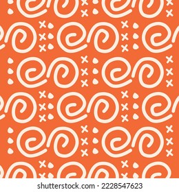 Doodle dizzy spiral pattern. vector background