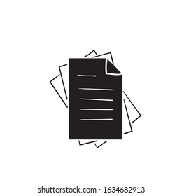 doodle document icon illustration with hand drawn style