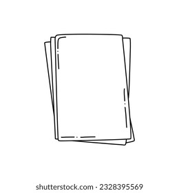 doodle document paper with hand drawn style vector