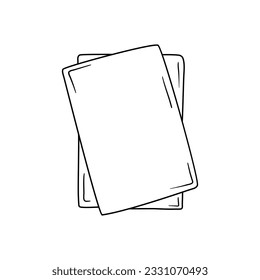 doodle document paper with hand drawn style vector
