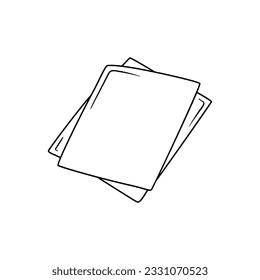 doodle document paper with hand drawn style vector